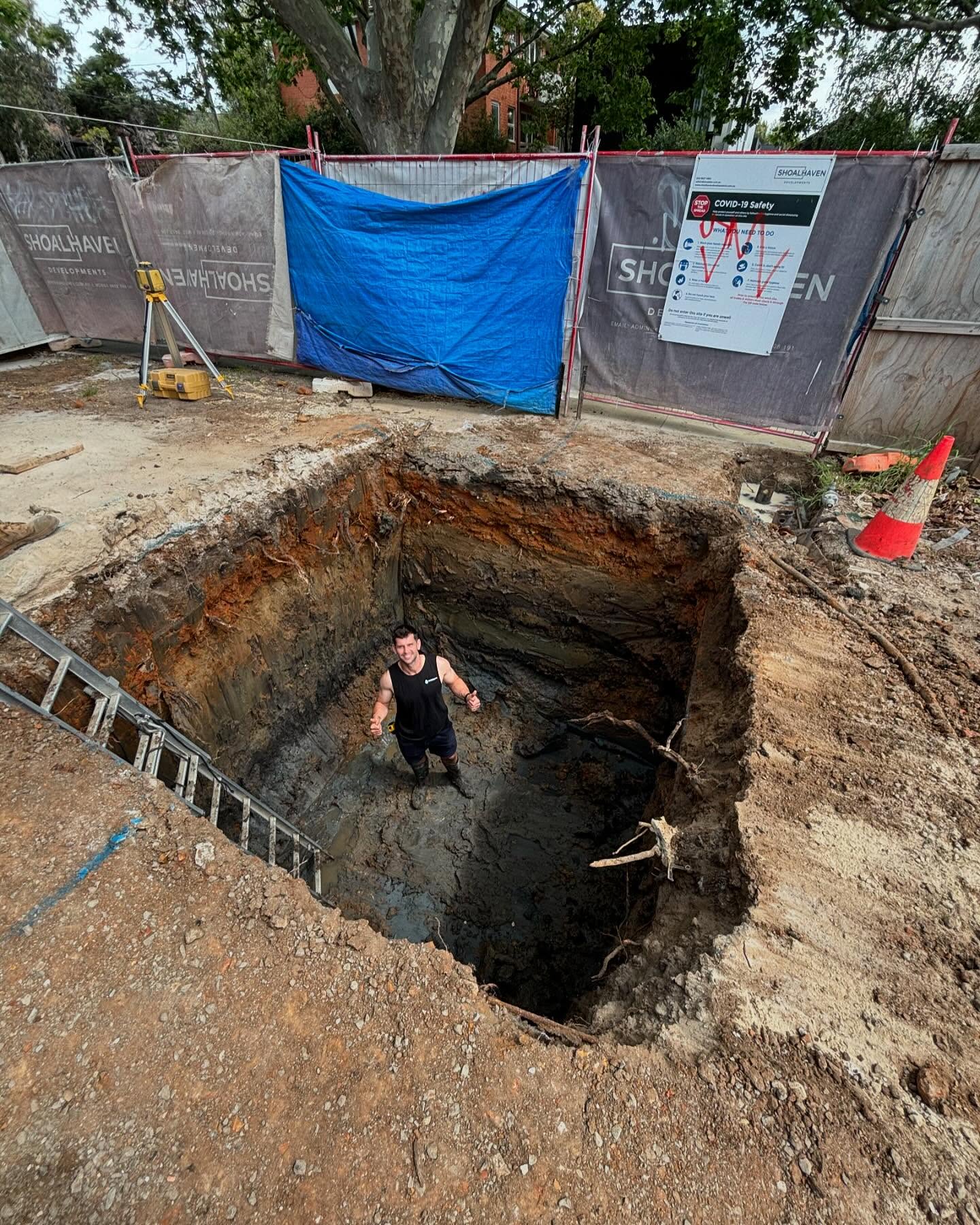 Deep excavation work