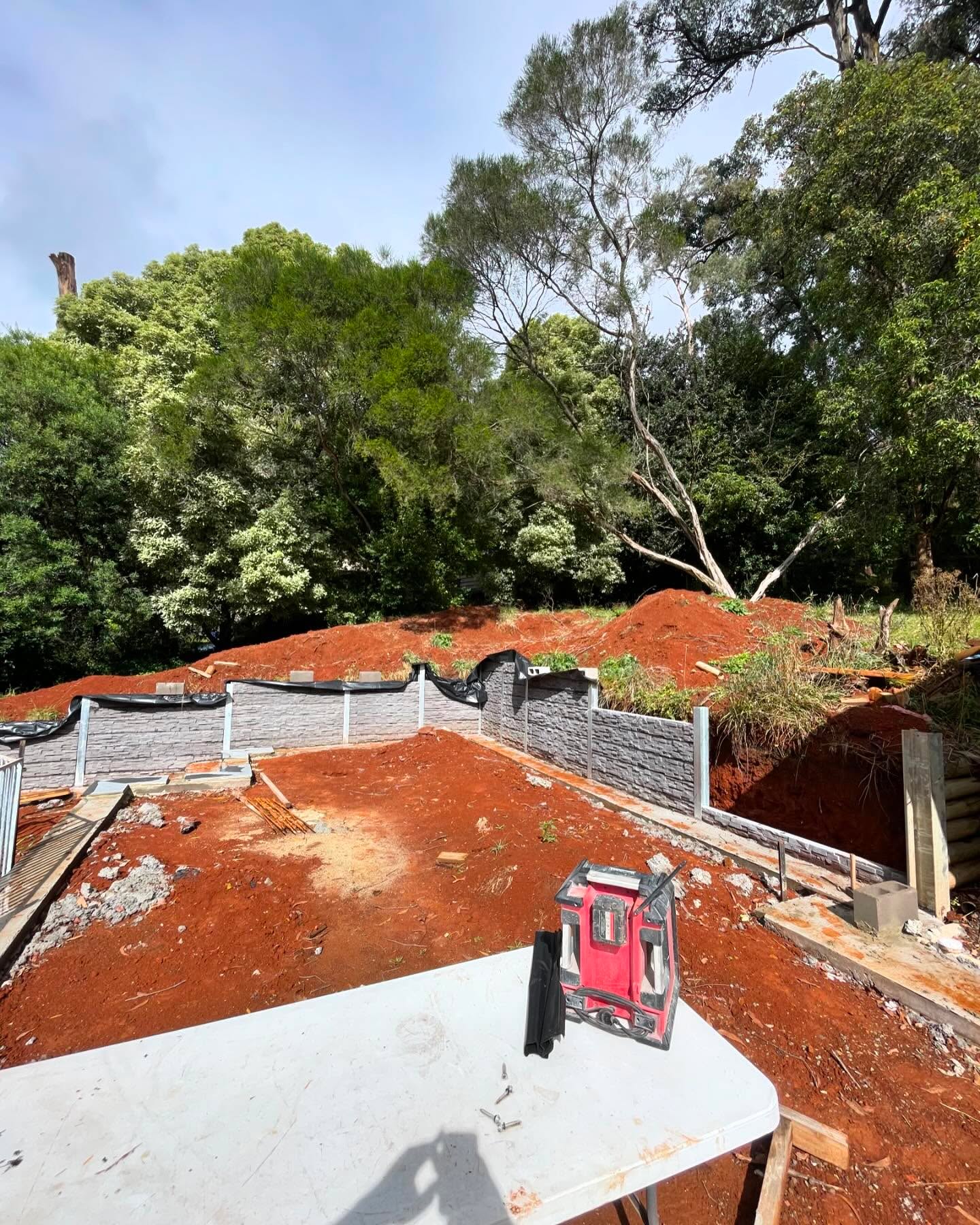 Landscaping earthworks